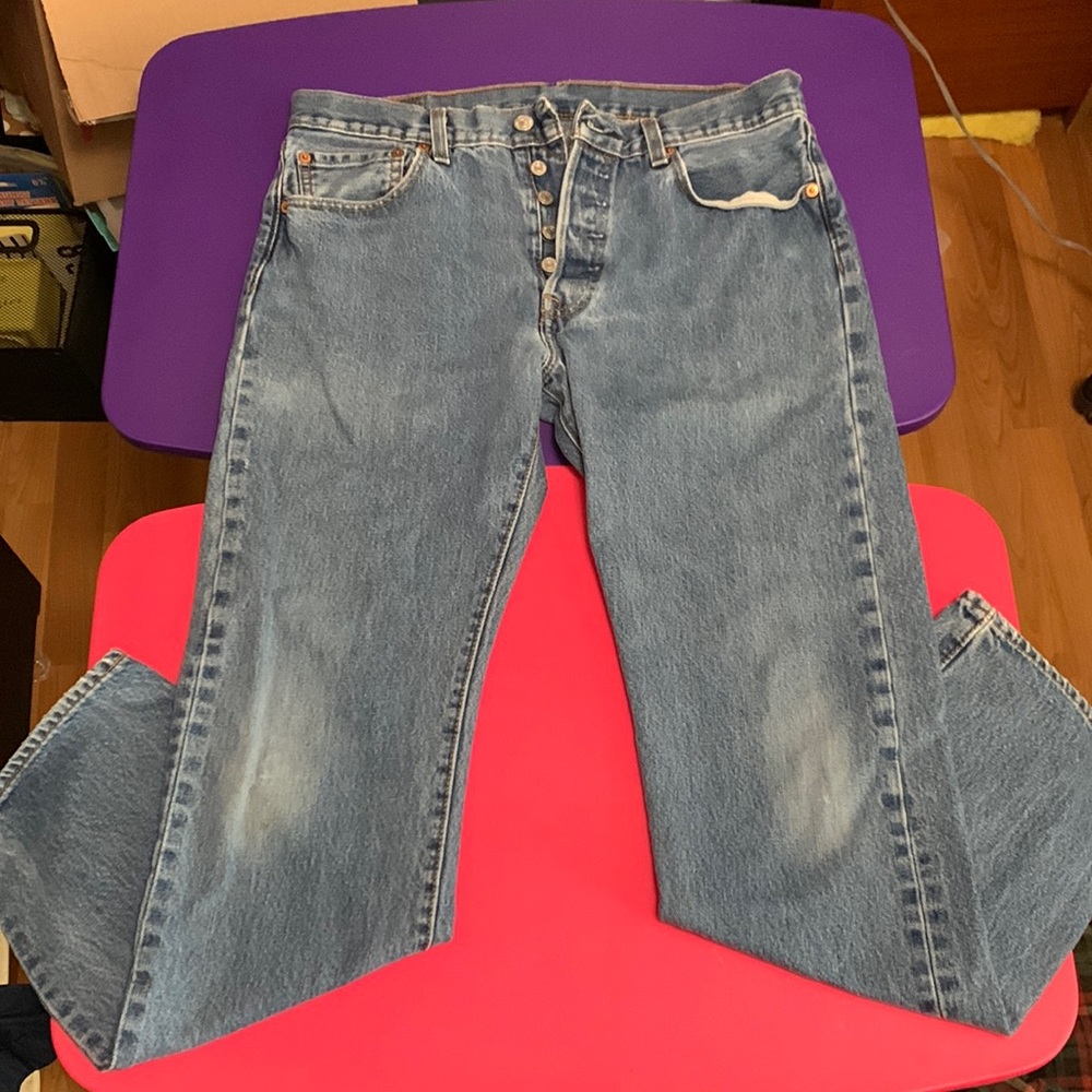 Levi’s 501 Men’s Button Fly Jeans 33W 32L